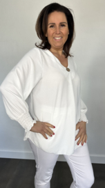 Top Nina crepe ecru