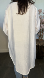 Blouse Linda linnenlook  Wit