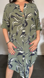 Linnenlook jurk Jade Army