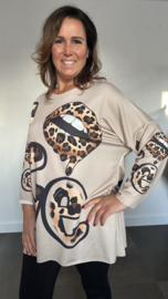 Shirt Love/Lips camel