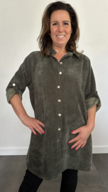 Baby rib blouse army