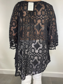 Top/ tuniek kant zwart