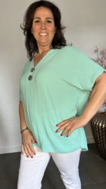 Shirt Kiki met knopen Mint