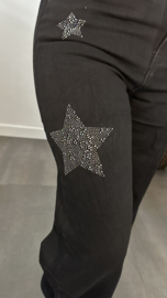 Red Berry Wide leg stretch jeans Sparkle Star