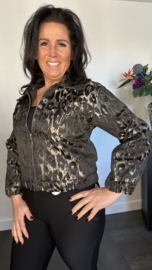 Bomberjack panter goud/zwart SALE