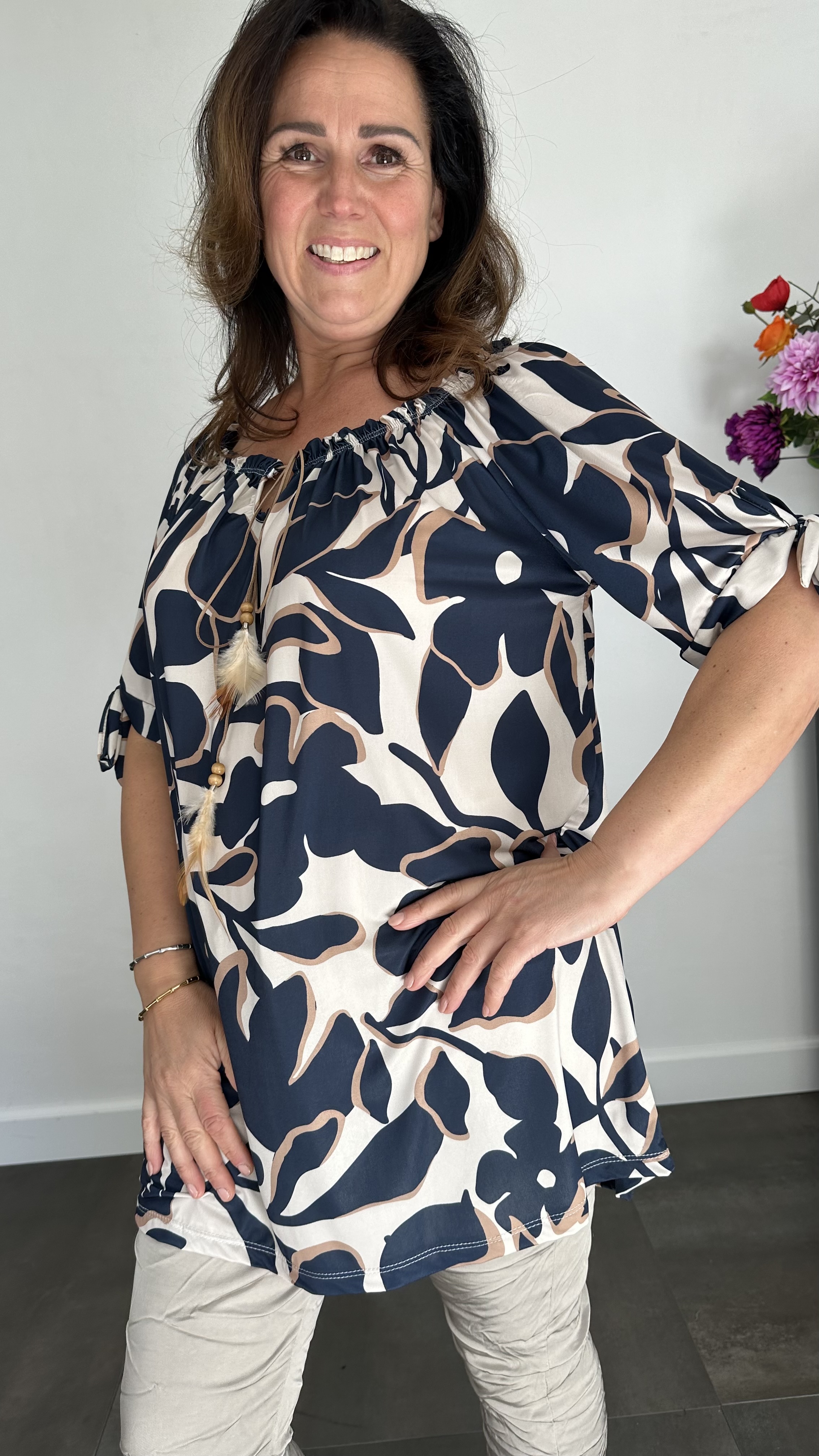 Top/ Tuniek fantasy flower marine