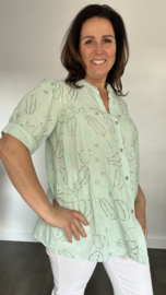 Blouse Isabella bling licht groen