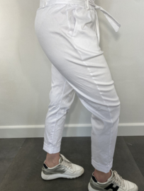 Stretch broek chino wit