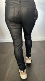 B.S. Lederlook broek zwart