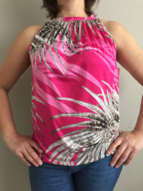 Halter top palm fuchsia
