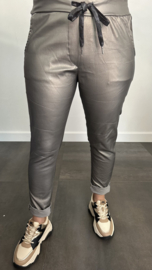 Joggjeans Leatherlook coating zilver/taupe