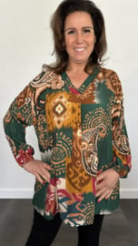 Blouse claire paisley groen