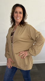 Vest met rits TRAVEL +SIZE camel