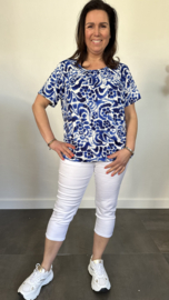 Capri stretch broek B.S. wit