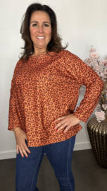 Baby rib truitje panter Roestbruin