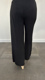 Flared crepe broek zwart