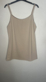 Top met spaghettibandjes stretch TRAVEL Zand