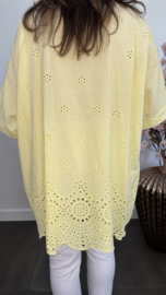 Broderie shirt Fiona geel