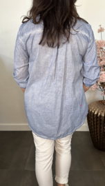 Blouse Naomi Jeansblauw