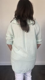 Blouse met ruche Sara licht groen