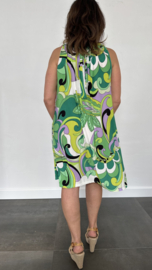 Halter jurk curly groen