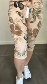 Capri joggjeans leaves poeder roze