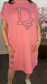 Sweaterdress Dianne bling Pink