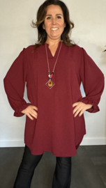Tuniek Maya lange mouw +SIZE bordeaux