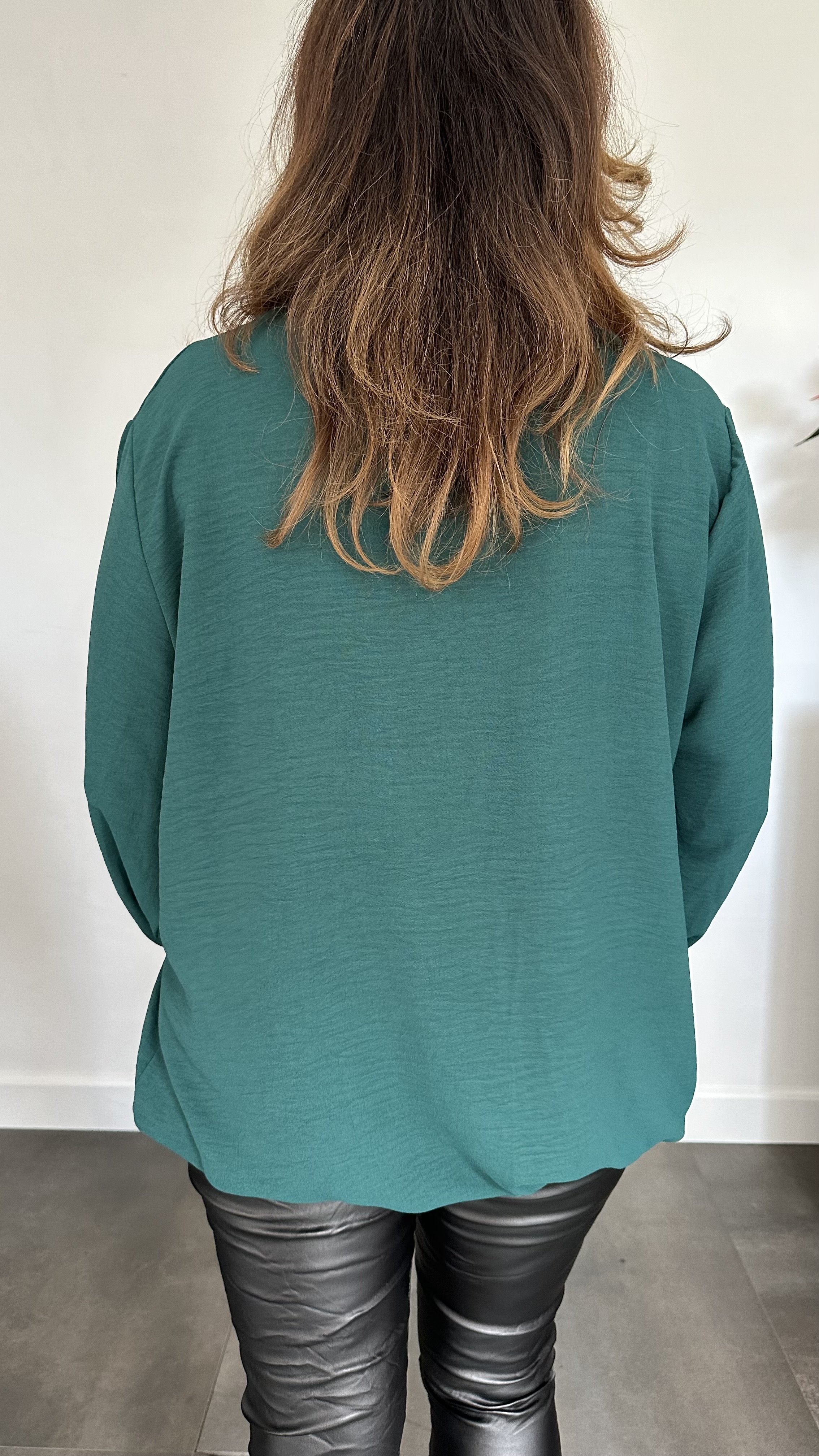 Top Maya lange mouw +SIZE flessen groen