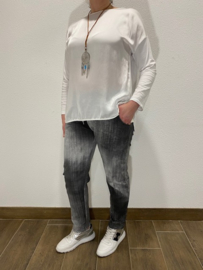 Joggingbroek grey/grijs jeans look +size