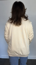 Sweater met gesmokte mouwen beige/ zand