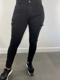 Worker jeans Miss RJ zwart