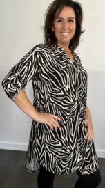 Tuniek Liz new zebra ecru/zwart