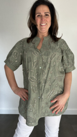 Blouse Isabella bling army +SIZE
