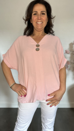 Shirt Kiki met knopen Roze