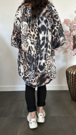 Tuniek soft met flared mouw Animal mix
