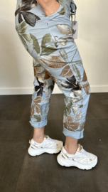 Joggjeans leaves  blauw