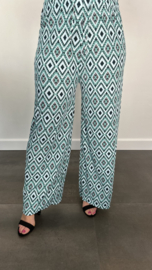 Broek met wijde pijp diamant mint