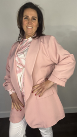 Blazer Marjan met gesmokte mouw oud roze