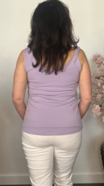 Hemd met brede schouderband ribbel Lila