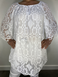 Top/ tuniek kant wit