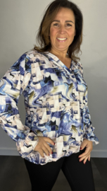 Soft top Zilver blocks blauw