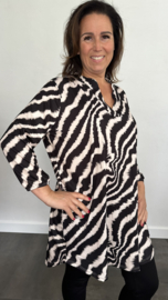 Tuniek zebra soft +SIZE zwart