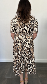 Jurk Liona soft panter beige