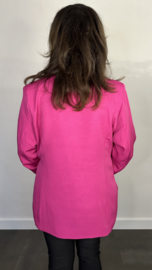 Blazer met strik +SIZE fuchsia SALE