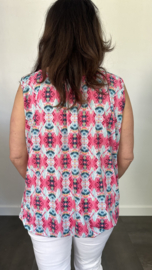 Ballon top graphic pink