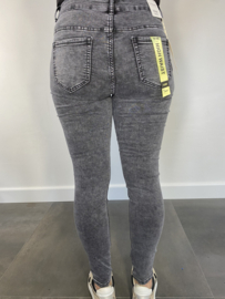 G-smack high waist/ stone washed jeans grijs SALE