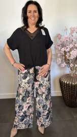 Top met knoop Sparkle Zwart