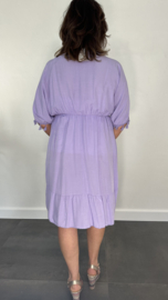 Korte jurk Roxy met elastiek lila