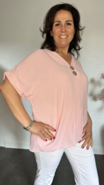 Shirt Kiki met knopen Roze